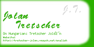 jolan tretscher business card